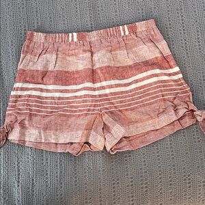 Copper Key Red and White Shorts with Nautical Stripes